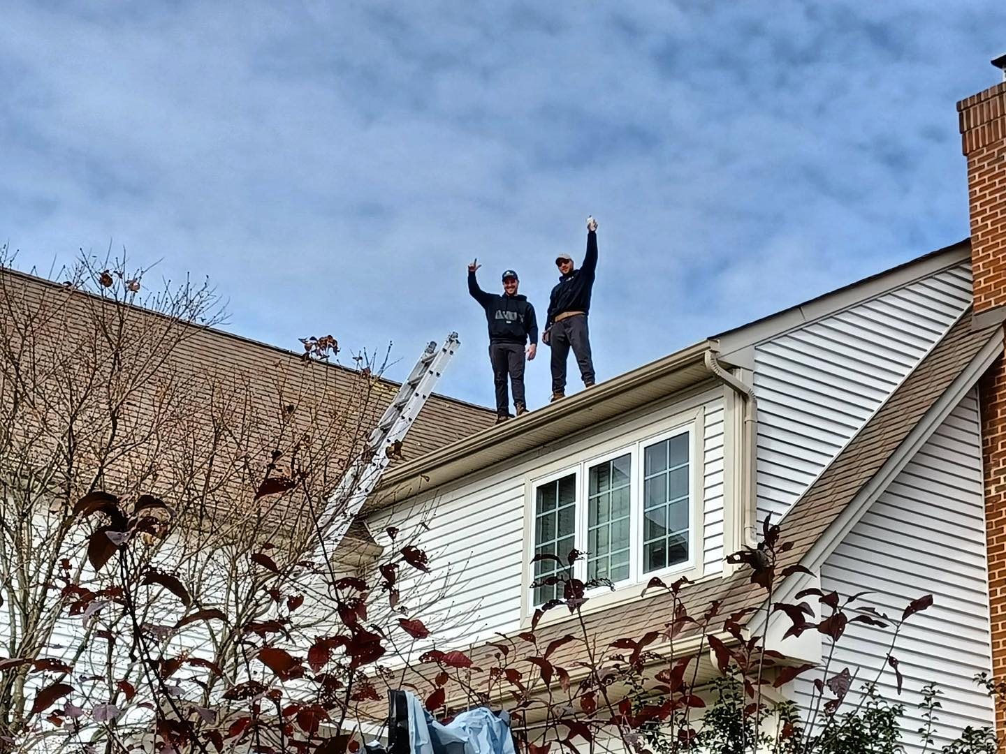 Documenting storm damage during a roof inspection in Reading, PA