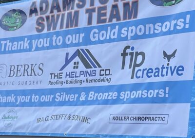 Adamstown Swim Team Gold Sponsor Banner