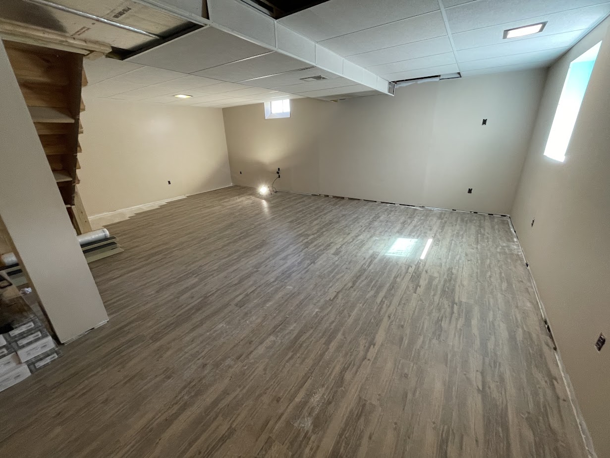 Progress image of room remodel