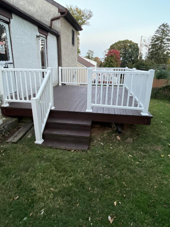 Remodeled deck attached to home 